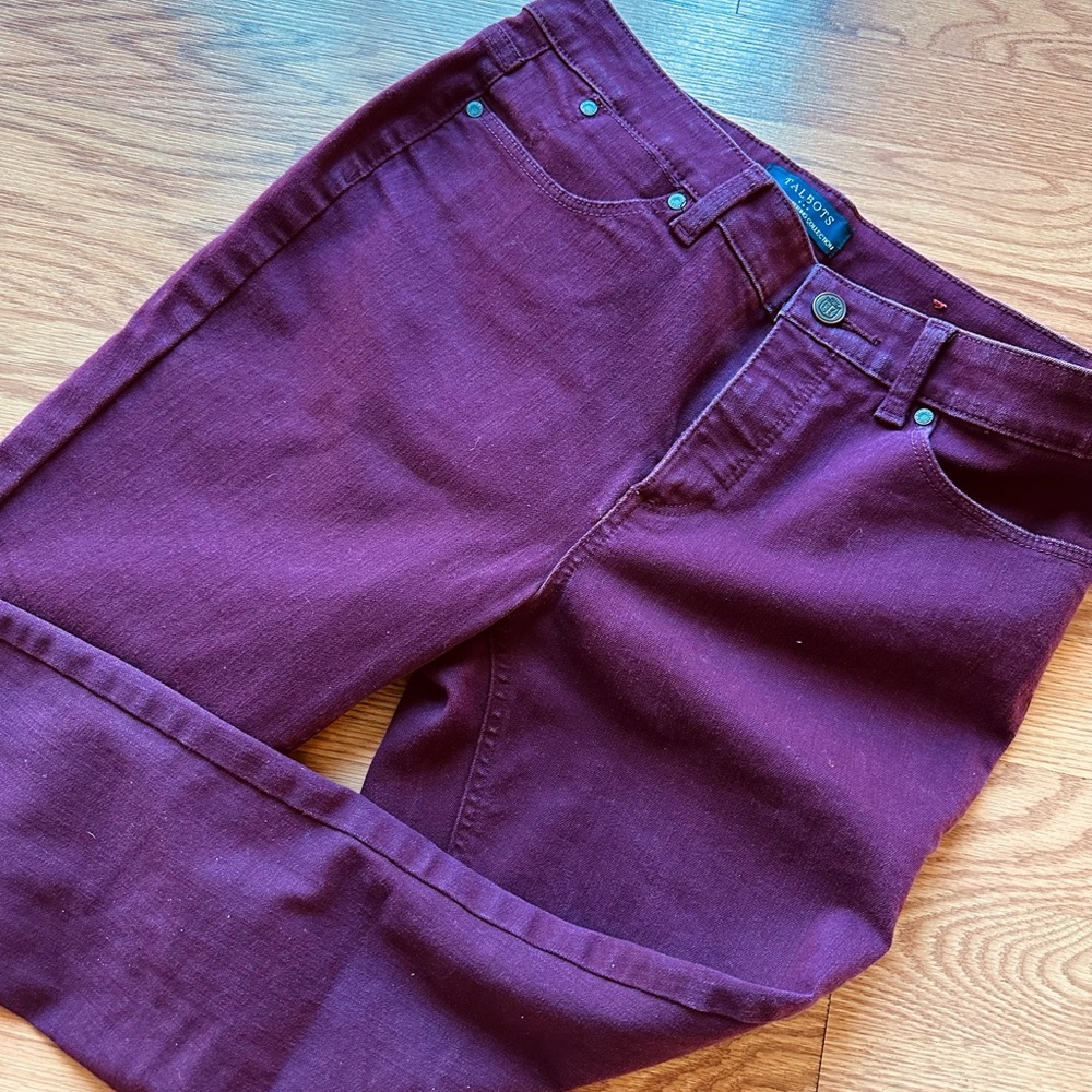 TALBOTS Purple Denim Jeans Jegging 12 Petite